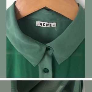 Acne green sleeveless shirt